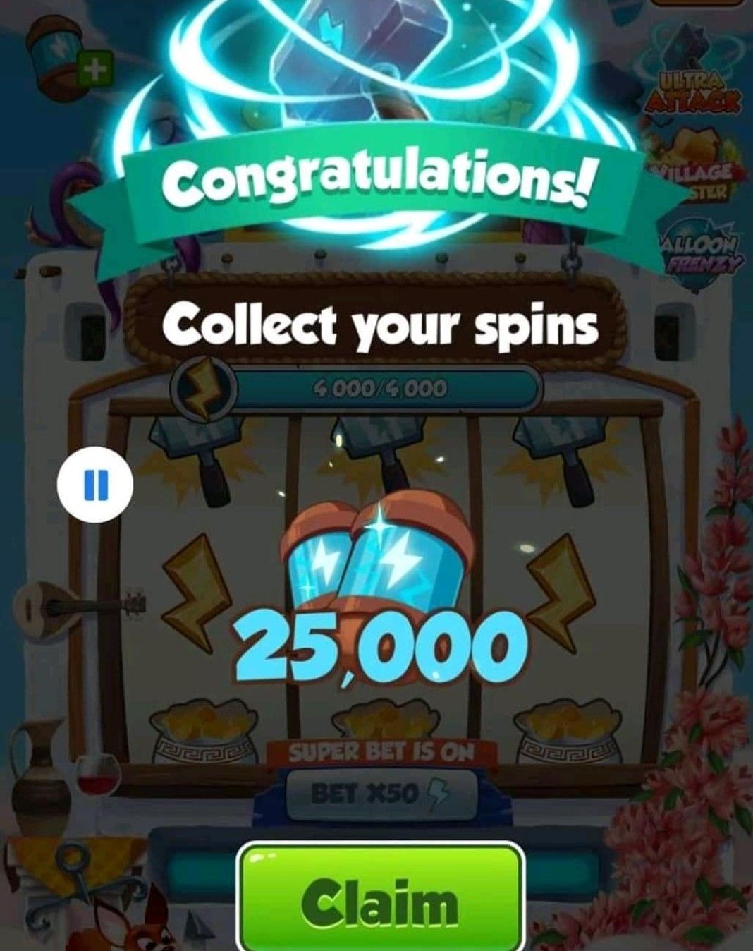 coin master coins and spins